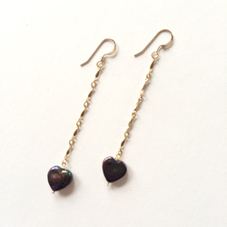 SALE♡Heart Pearl Earrings 4枚目の画像