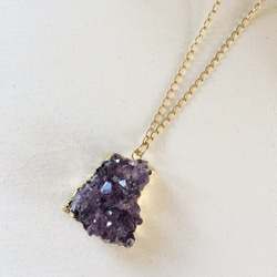 ♡SALE♡Natural Amethyst long Necklace 2枚目の画像