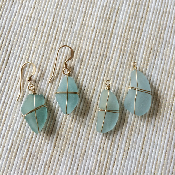 Beach grass simple earrings 3枚目の画像