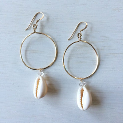 Seashells NY Herkimerdiamond Foop Earrings 2枚目の画像