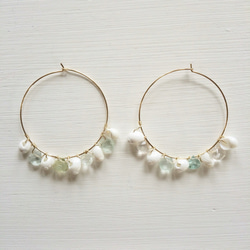 ♡SALE♡ Berylmix & Seashells foop earrings 2枚目の画像