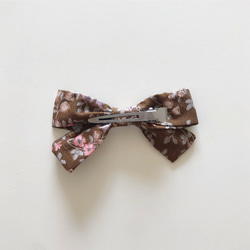 Handmade Liberty Flower Bow ハンドメイド リバティリボンクリップ C 2枚目の画像