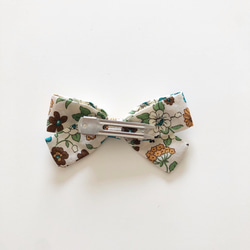 Handmade Liberty Flower Bow ハンドメイド リバティリボンクリップ A 2枚目の画像