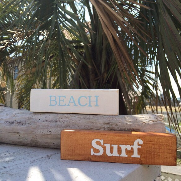 BEACH,Surf Wood sign 1枚目の画像
