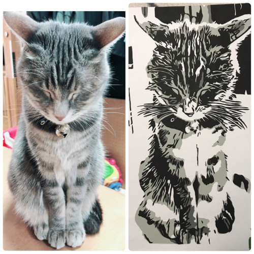 2色アート☆切り絵オーダー受付ページ 切り絵 mei_chan 通販 11233430