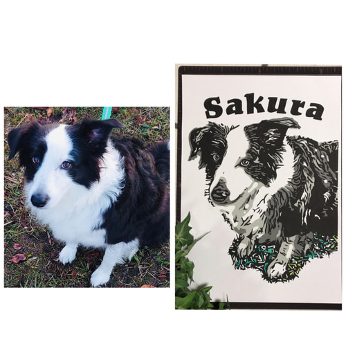 2色アート☆切り絵オーダー受付ページ 切り絵 mei_chan 通販 11233430