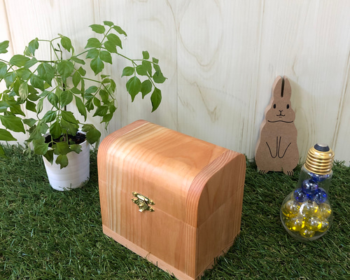 木製 トレジャーBOX 宝箱 リサイクルパイン材 ウッドトレジャーボックス 木製 小物入れ アジアン雑貨 宝箱 ウッド