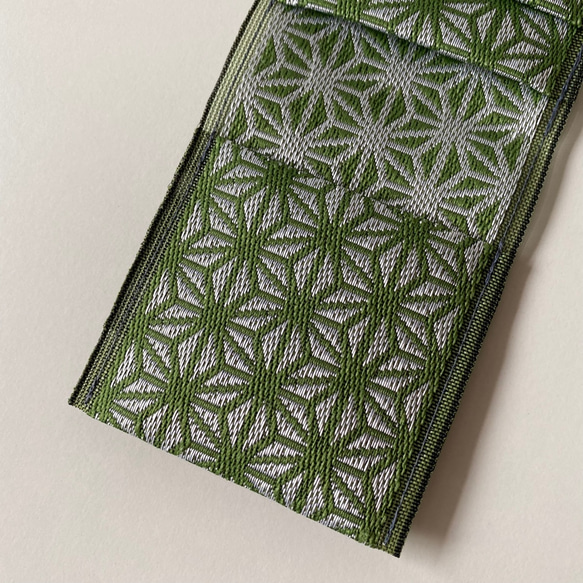 カードケース麻の葉（緑） 3枚目の画像