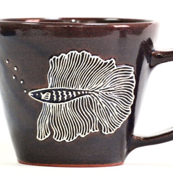 マグカップ（小）　ベタ　（熱帯魚） 5枚目の画像