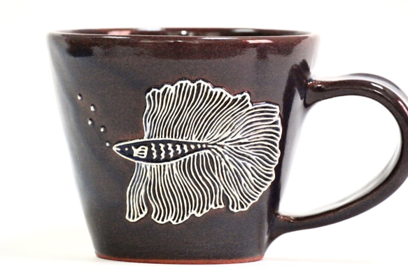 マグカップ（小）　ベタ　（熱帯魚） 5枚目の画像