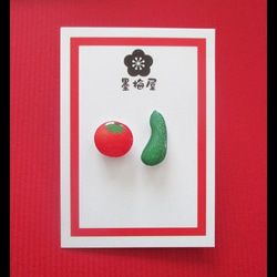 番茄和黃瓜耳環 第1張的照片