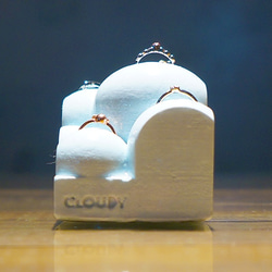 小さな雲の指輪スタンド。 “CLOUDY”(クラウディ) ブルー 4枚目の画像