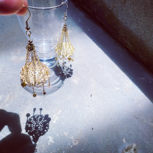 ゴールド シャンデリア ピアス( イヤリング ) ピアス（フック