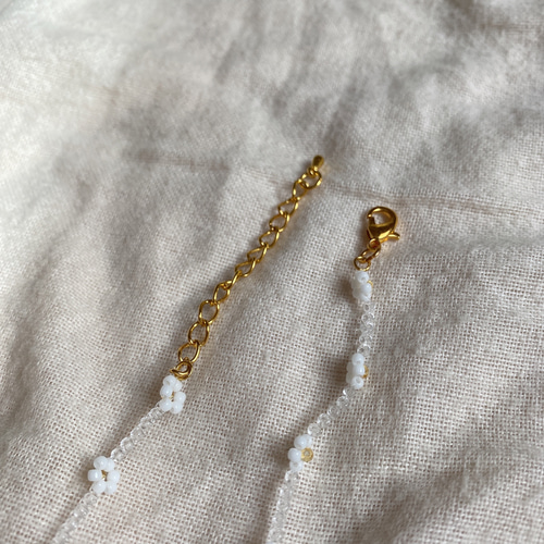 ビーズチョーカー ビーズネックレス お花 韓国アクセサリー チョーカー