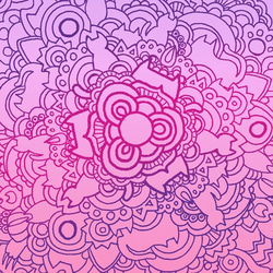 ネコタングル pink スマホケース（ハードケース全面プリント） 2枚目の画像