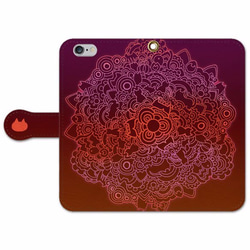 ネコタングル choco 手帳型iPhoneケース 2枚目の画像