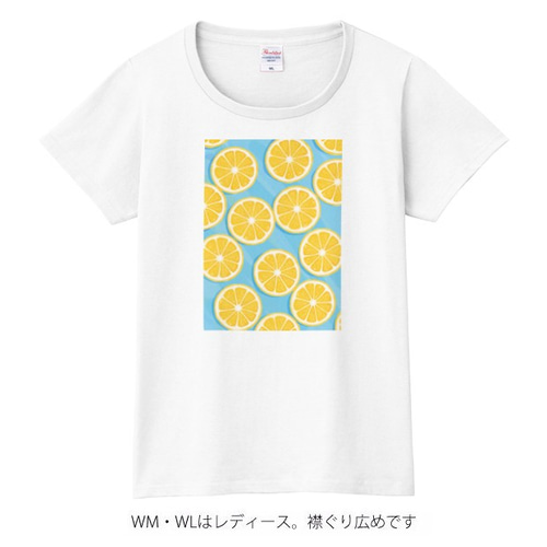 メンズ・レディースサイズ有☆水の上のレモン Tシャツ Tシャツ maro