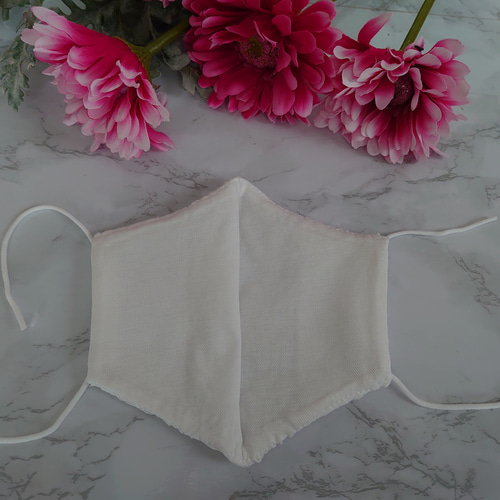 綿ニットの2Wayマスク 伸縮フィットで肌にもやさしい ゴージャスレース  