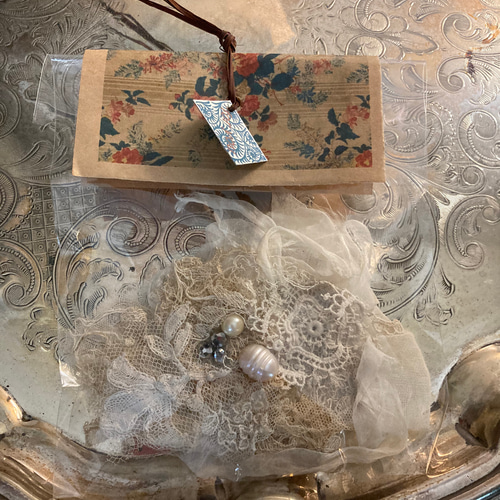 23日迄アンティークレースコラージュクロスモノグラムフランスアンティーク