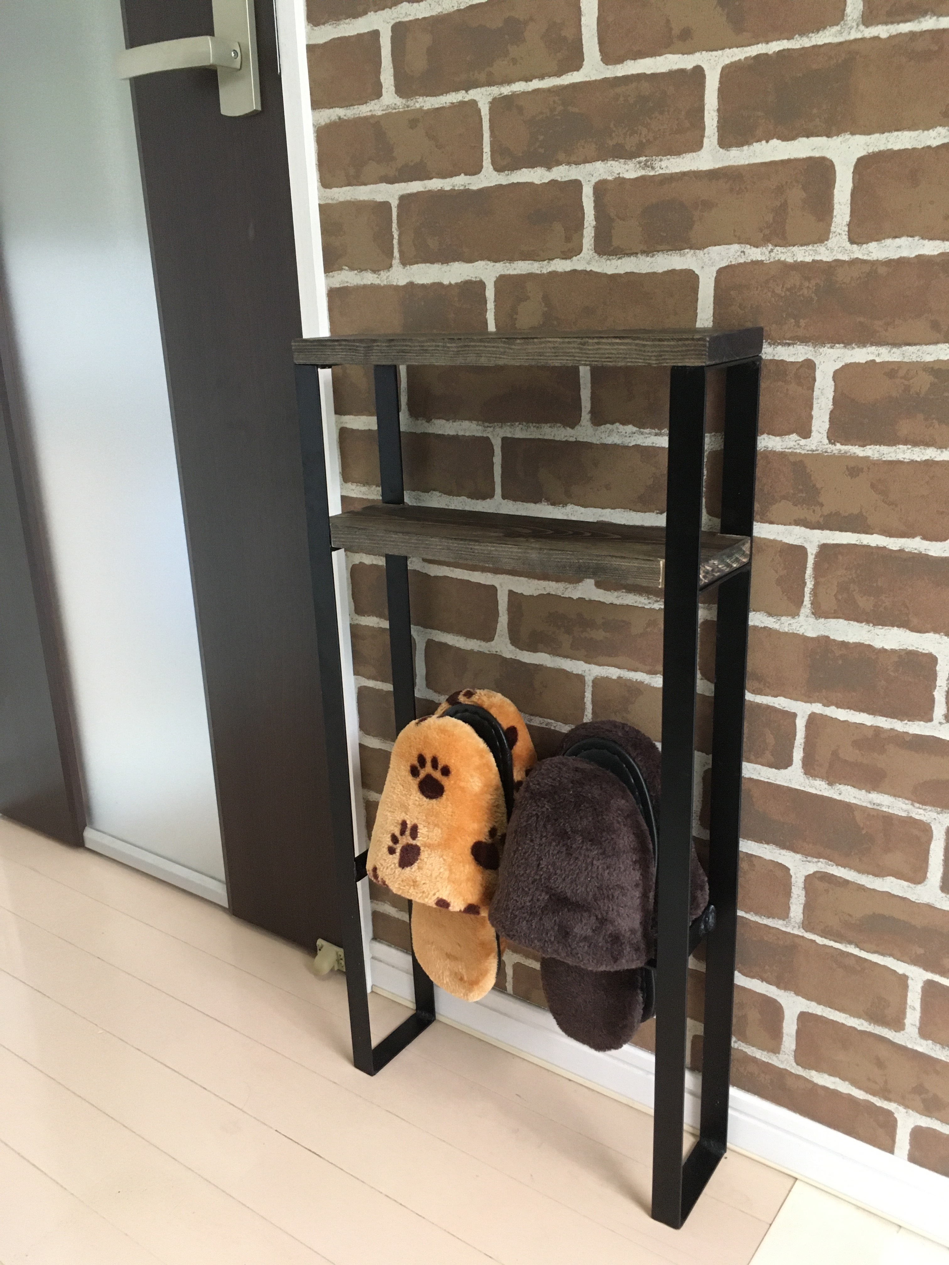 【再販※受注生産】 アイアン　スリッパラック