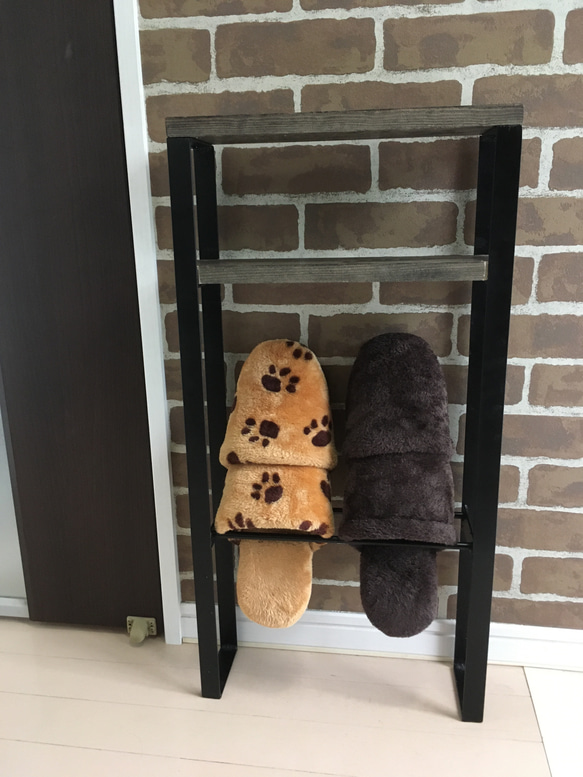 【再販※受注生産】 アイアン　スリッパラック 4枚目の画像