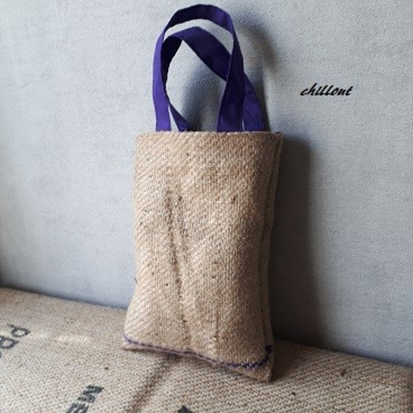 Coffee hemp Bag：Mini①【0132】 6枚目の画像