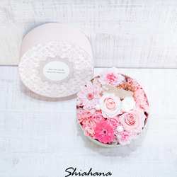 ピンク系ナチュラル♡BOX母の日プリザーブドアレンジ　結婚お祝い　贈り物　誕生日 3枚目の画像