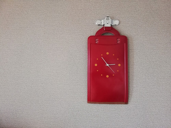 Wall Clock red 【掛-kakeru- シリーズ】 2枚目の画像