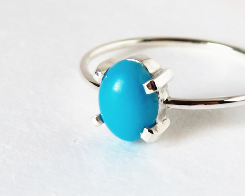 ターコイズオーバルカボションリング ターコイズ SV リング オーバル カボション 指輪・リング
