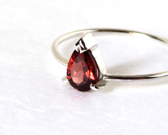 ◯ガーネット K18 ペアシェイプ リング◯ MINAMO 正規品 K18 ペアシェイプ リング MINAMOセッティング 特許取得