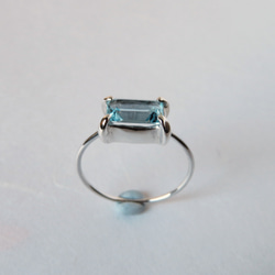 アクアマリン 0.88ct リング 4枚目の画像