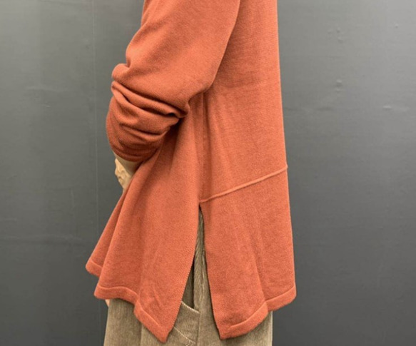 春 ラウンドネック長袖セーターカーディガンセーターコート レディース シャツ ゆるい 4枚目の画像