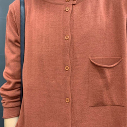 春 ラウンドネック長袖セーターカーディガンセーターコート レディース シャツ ゆるい 5枚目の画像