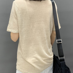 多色 リネンセーター 半袖プルオーバーニット Tシャツ トップス レディース 7枚目の画像