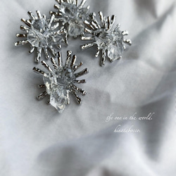 結晶*氷と雪のピアス　silver accessory 1枚目の画像