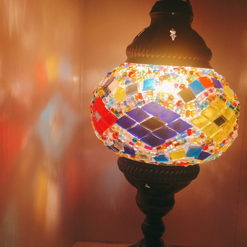 トルコ モザイク ランプ【スタンドNEW】(Sサイズ) SLTN-005 スタンド