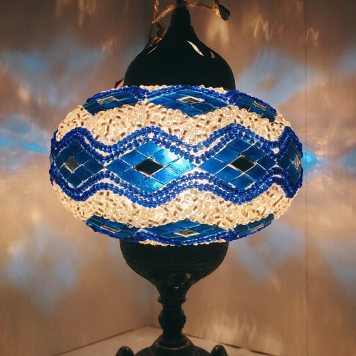 トルコ モザイク ランプ 【スタンドNEW】(Lサイズ) SLTN-014 スタンド
