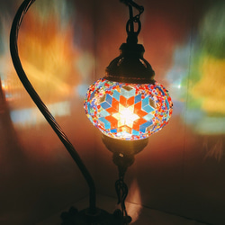 トルコ モザイク ランプ 【スタンドNEW】(Ｓサイズ) SLTN-022 7枚目の画像