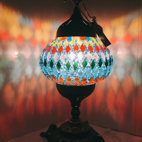 トルコ モザイク ランプ 【スタンドNEW】(Mサイズ) SLTN-031 スタンド