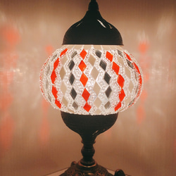 トルコ モザイク ランプ 【スタンドNEW】(Mサイズ) SLTN-035 1枚目の画像