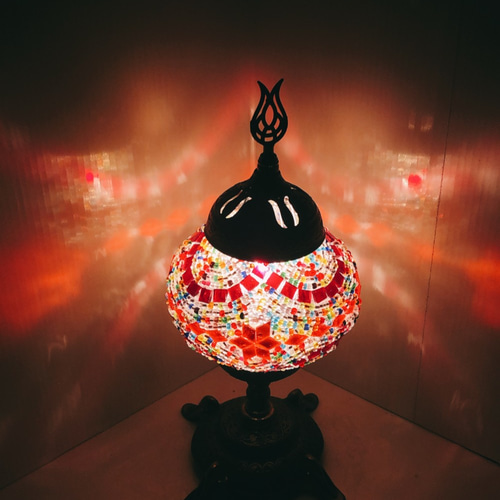 トルコ モザイク ランプ 【スタンドNEW】(Mサイズ) SLTN-036 スタンド