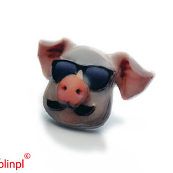 3Dプリントピアス-FLING PIG 1枚目の画像