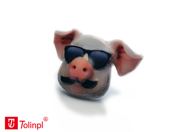 3Dプリントピアス-FLING PIG 1枚目の画像