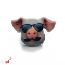 3Dプリントピアス-FLING PIG 2枚目の画像