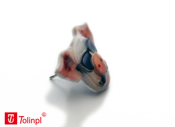 3Dプリントピアス-FLING PIG 3枚目の画像