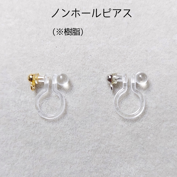 【pierce/earring】ラブラドライト × ムーンストーン   フックピアス  □天然石 6枚目の画像