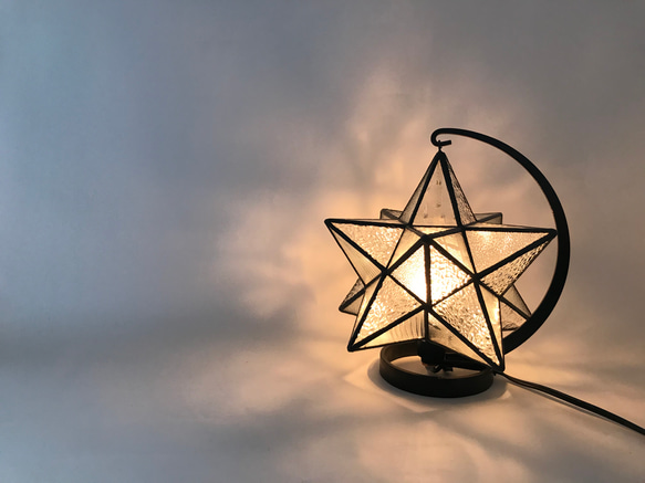 【mさまオーダー品】ステンドグラス　星のランプ 3枚目の画像