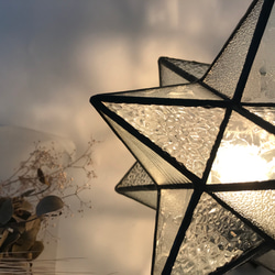 【mさまオーダー品】ステンドグラス　星のランプ 4枚目の画像