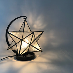 【mさまオーダー品】ステンドグラス　星のランプ 5枚目の画像