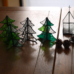 ステンドグラス　クリスマスツリー　ｆ 5枚目の画像